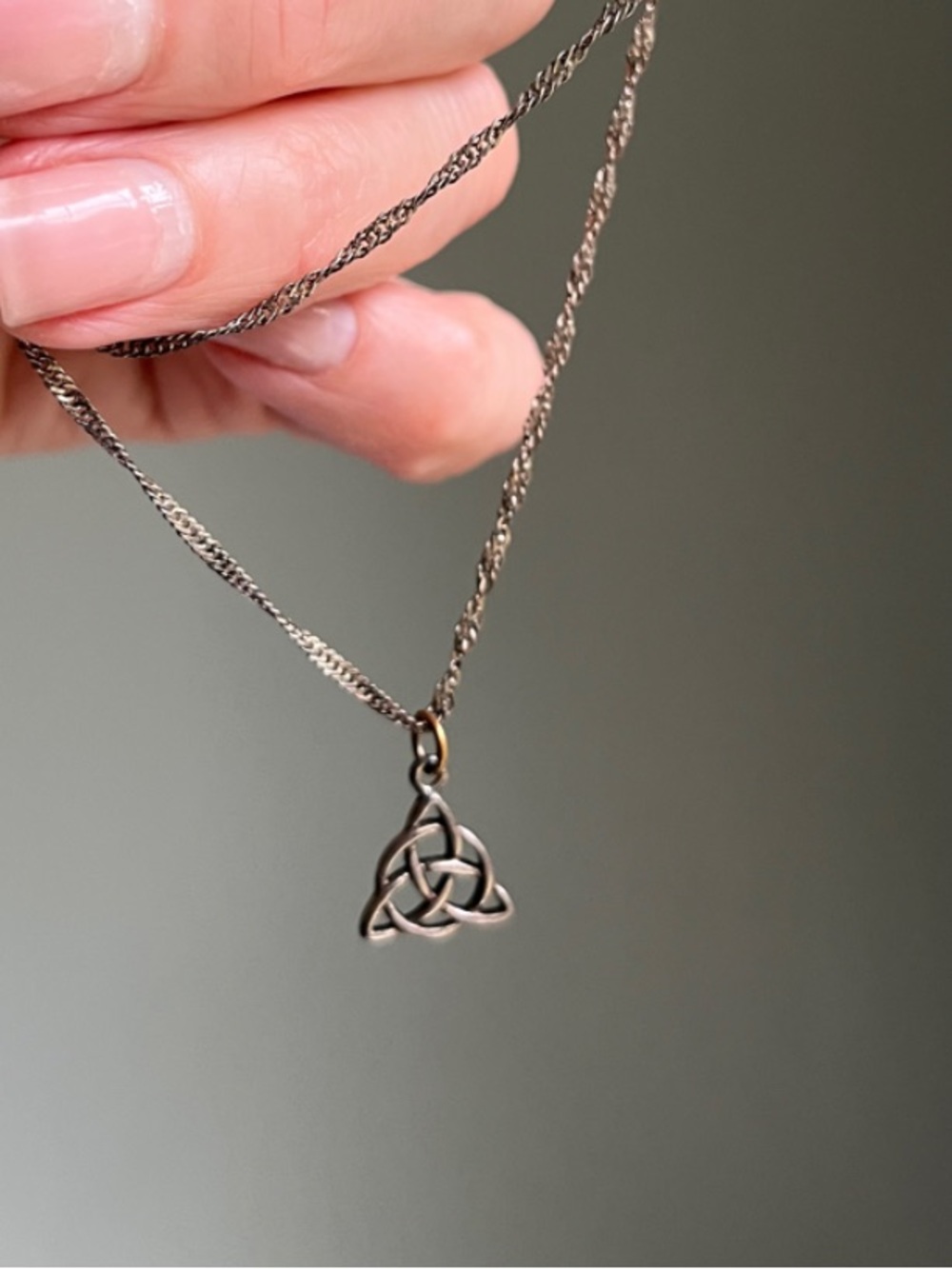 Sterling Silver Celtic Trinity Knot Pendant Necklace - Silver